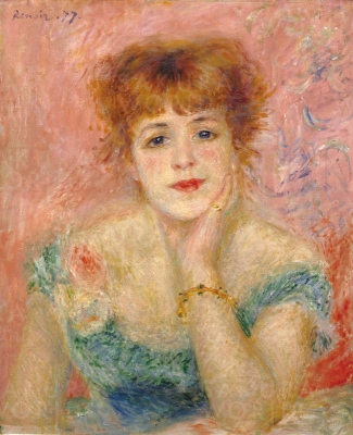 ピエール＝オーギュスト・ルノワール 《ジャンヌ・サマリーの肖像》 1877年 油彩・カンヴァス／56×47cm ○c The State Pushkin Museum of 　Fine Arts, Moscow