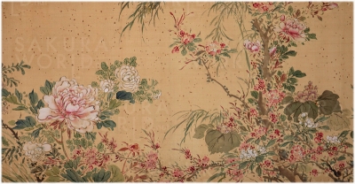 原三溪記念室展示「杏村の花鳥画」