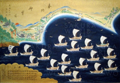 『高浜湊図絵馬（写）』館蔵（原本は天保14年（1843）春日神社蔵 高浜市有形民俗文化財）