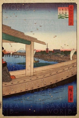 歌川広重「名所江戸百景 吾妻橋金龍山遠望」不明（1856年から1858年）
