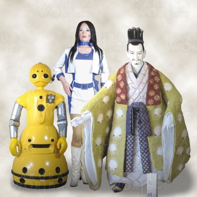 細工人形「諸葛孔明」 吉浜細工人形保存会 ２０１２年 接客ロボットアクトロイド 「はるか」 株式会社ココロ／株式会社アドバンスト・メディア　 ２００５年 愛・地球博記念館蔵 接客ロボット「wakamaru」 三菱重工業株式会社 ２００５年 愛・地球博記念館蔵 ※本ロボットはＮＥＤＯの『次世代ロボット実用化プロ ジェクト』の成果が用いられています。