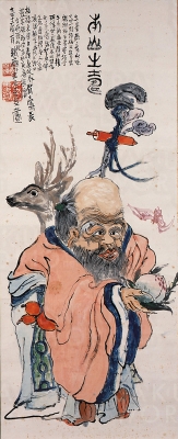 《福禄寿図》１９２３年 碧南市藤井達吉現代美術館蔵