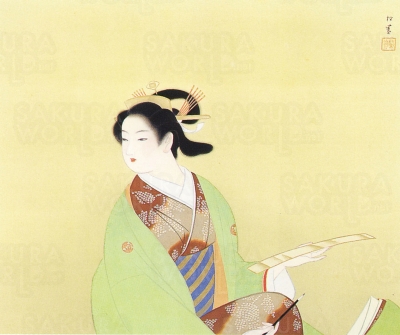 上村松園《美人詠歌図》 メナード美術館蔵