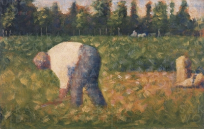 ジョルジュ・スーラ「働く農夫」 1882～1883　メナード美術館蔵