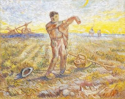 フィンセント・ファン・ゴッホ 《一日の終り(ミレーによる)》 1889-90 メナード美術館蔵
