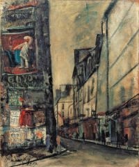 佐伯祐三《街角の広告》1927年 メナード美術館蔵