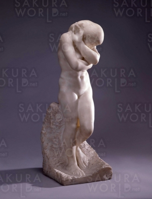 オーギュスト・ロダン《イヴ》１８８３年頃 大理石 ７６．８×２８．４×２９．７cm 岐阜県美術館所蔵