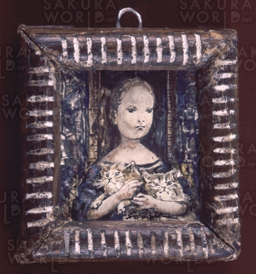 藤田嗣治《二匹の猫を抱く少女》 ©Fondation Foujita/ADAGP, Paris&JASPAR, Tokyo, 2015 G00８９