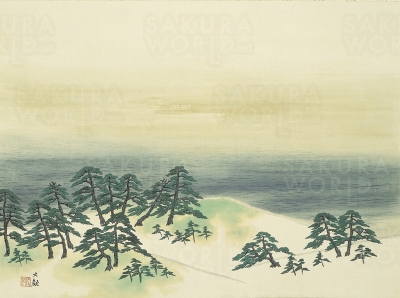 横山大観「海暾」1940年 古川美術館蔵