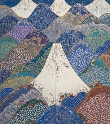 平松礼二「春山水・ジャポン」2003年 町立湯河原美術館蔵