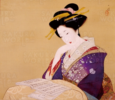 伊藤小坡「春寒」　古川美術館蔵