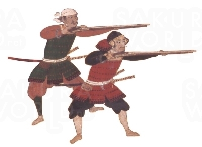 長篠合戦図屏風（部分） 名古屋市博物館蔵