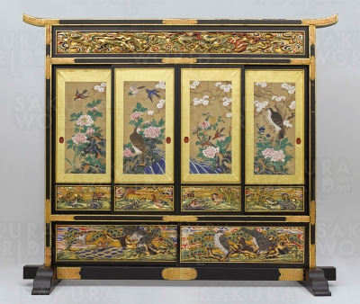 花鳥図衝立<ミュンヘン五大陸博物館蔵>©Museum Funf Kontinente Munich(MFK)