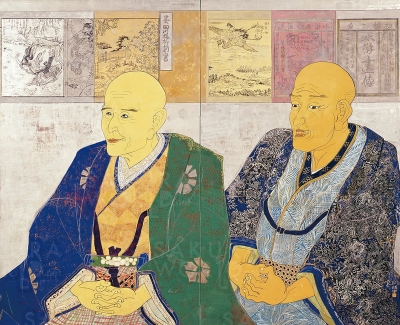 片岡球子 《面構 葛飾北斎・瀧澤馬琴》 1979年 愛知県美術館蔵