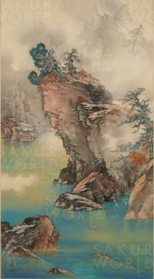 《しぐれ来る瀞峡》昭和6年（1931）滋賀県立近代美術館蔵 前期展示