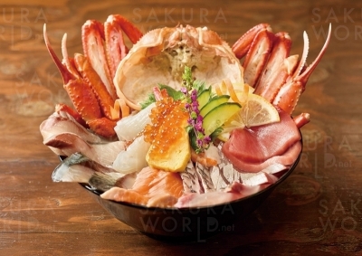 〈旨いもん市場 海月丸〉てっぺん海鮮丼(1人前) 2,501円