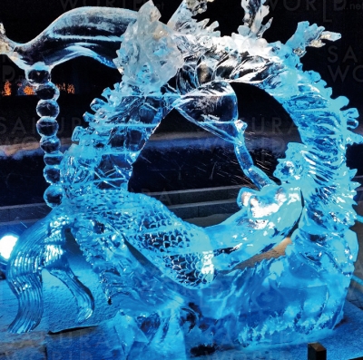 繊細かつ迫力ある氷彫刻がズラリ！ 氷と灯りの祭典2019