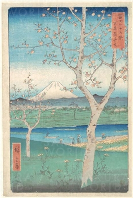 歌川広重 《冨士三十六景　武蔵越かや在》